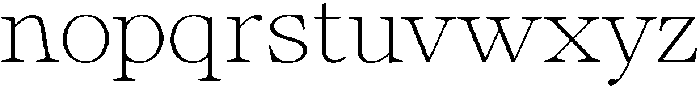 Calgine Serif Thin Semi Expanded otf (100) Font LOWERCASE