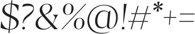 Calibra Extra Light Italic otf (200) Font OTHER CHARS