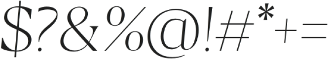 Calibra Thin Italic otf (100) Font OTHER CHARS