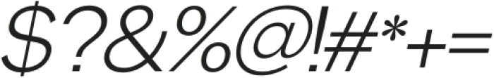 Caliburn Grotesk Light Italic otf (300) Font OTHER CHARS