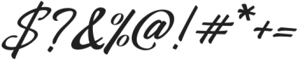 California Dream Script Bold Italic otf (700) Font OTHER CHARS