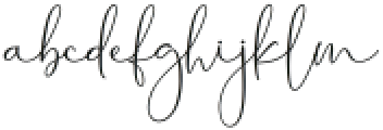 California Signature Script ttf (400) Font LOWERCASE