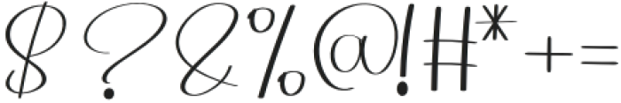 Calisa Regular otf (400) Font OTHER CHARS