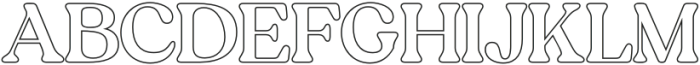 Calive Outline otf (400) Font UPPERCASE