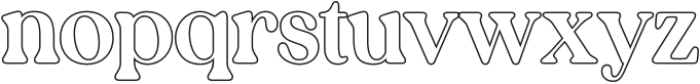 Calive Outline otf (400) Font LOWERCASE
