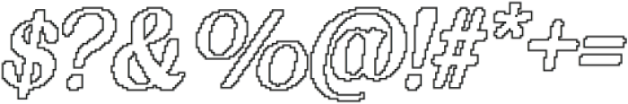 Calive Pixel Outline otf (400) Font OTHER CHARS