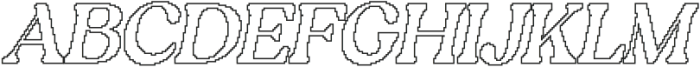 Calive Pixel Outline otf (400) Font UPPERCASE