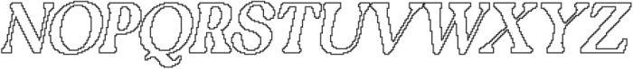 Calive Pixel Outline otf (400) Font UPPERCASE