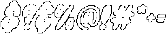 Calley Pixel Outline otf (400) Font OTHER CHARS