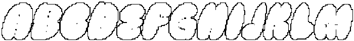 Calley Pixel Outline otf (400) Font UPPERCASE