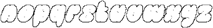 Calley Pixel Outline otf (400) Font LOWERCASE
