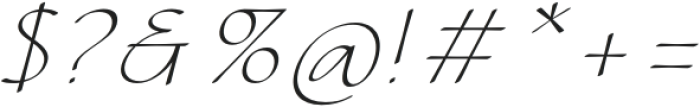 CalliSans Thin Italic otf (100) Font OTHER CHARS