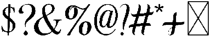 Calligraphic Modern Regular otf (400) Font OTHER CHARS