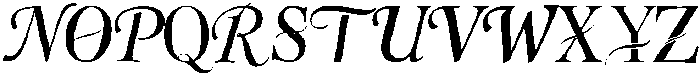 Calligraphic Modern Regular otf (400) Font UPPERCASE