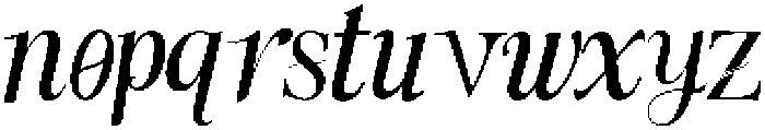 Calligraphic Modern Regular otf (400) Font LOWERCASE