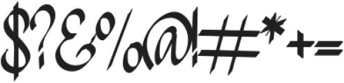 Calligraphing Regular otf (400) Font OTHER CHARS