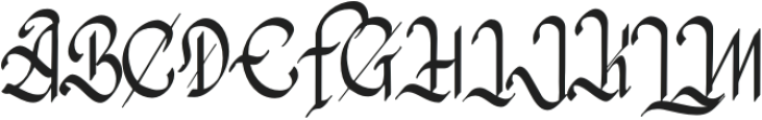 Calligraphing Regular otf (400) Font UPPERCASE