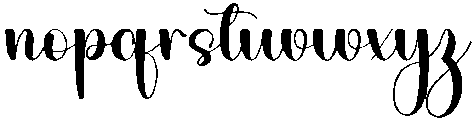 Calligraphy Handmade Regular otf (400) Font LOWERCASE