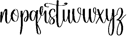 Calligraphy Regular otf (400) Font LOWERCASE