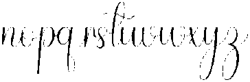 Calligraphy Regular otf (400) Font LOWERCASE