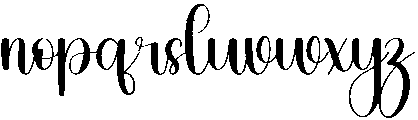 Calligraphy Regular otf (400) Font LOWERCASE