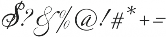 Calligraphy script Regular otf (400) Font OTHER CHARS