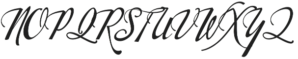 Calligraphy script Regular otf (400) Font UPPERCASE