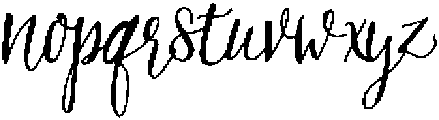 Calligraphy ttf (400) Font LOWERCASE