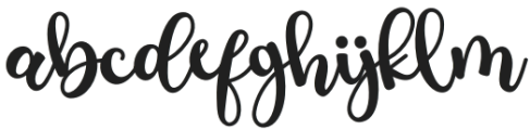 Calm Script Regular otf (400) Font LOWERCASE