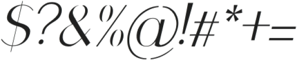CaltonHosvesk Thin Italic otf (100) Font OTHER CHARS