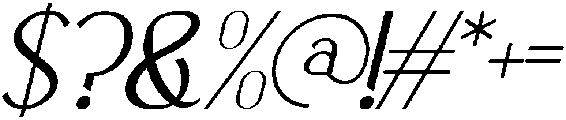 Calvarra Italic otf (400) Font OTHER CHARS