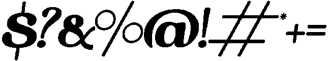 Camheon Italic otf (400) Font OTHER CHARS