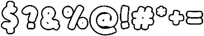 Candy Soda Outline otf (400) Font OTHER CHARS