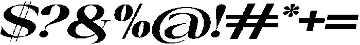 Canella Bold Expanded Italic otf (700) Font OTHER CHARS