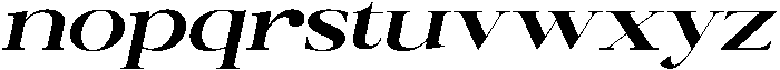 Canella Bold Expanded Italic otf (700) Font LOWERCASE
