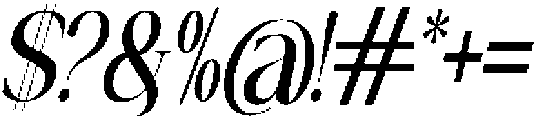 Canella Condensed Italic otf (400) Font OTHER CHARS
