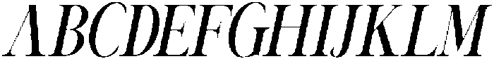 Canella Condensed Italic otf (400) Font UPPERCASE