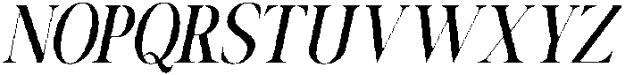 Canella Condensed Italic otf (400) Font UPPERCASE