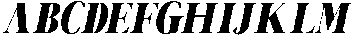 Canella Extra Bold Condensed Italic otf (700) Font UPPERCASE