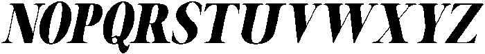 Canella Extra Bold Condensed Italic otf (700) Font UPPERCASE