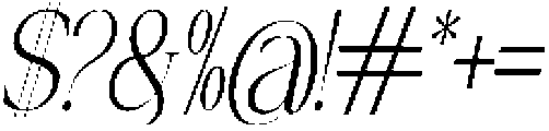 Canella Extra Light Condensed Italic otf (200) Font OTHER CHARS