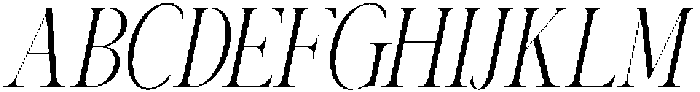 Canella Extra Light Condensed Italic otf (200) Font UPPERCASE