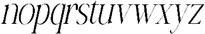 Canella Extra Light Condensed Italic otf (200) Font LOWERCASE
