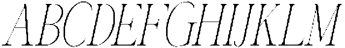 Canella Thin Condensed Italic otf (100) Font UPPERCASE