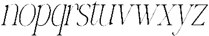 Canella Thin Condensed Italic otf (100) Font LOWERCASE