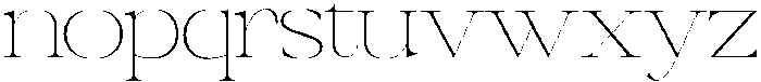 Canella Thin Expanded otf (100) Font LOWERCASE