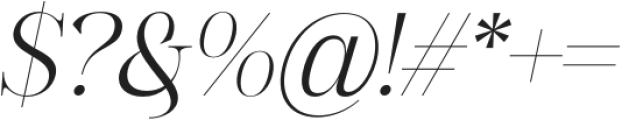 Canesa Italic otf (400) Font OTHER CHARS