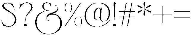 Cannera Regular otf (400) Font OTHER CHARS