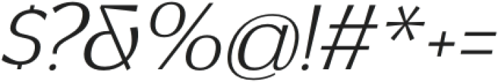 Canosa Extra Light Italic otf (200) Font OTHER CHARS