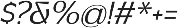 Canosa Light Italic otf (300) Font OTHER CHARS